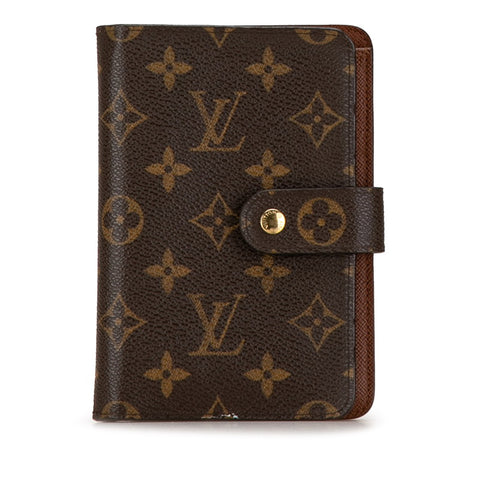 ルイ ヴィトン モノグラム ポルトパピエ 二つ折り財布 M61207 ブラウン PVC レザー メンズ LOUIS VUITTON 【中古】