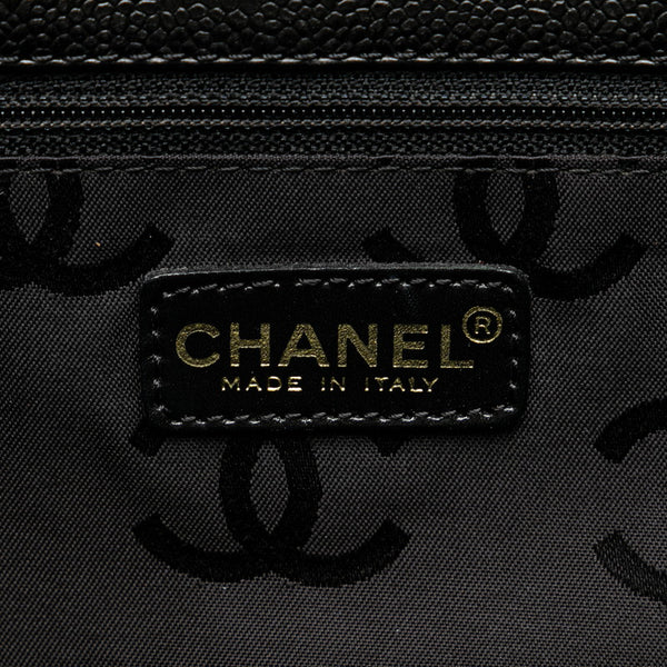 シャネル ココマーク トートバッグ ブラック キャビアスキン レディース CHANEL 【中古】