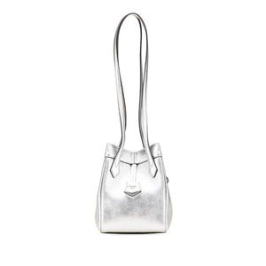 フェンディ オリガミ ミニ ORIGAMI ショルダーバッグ 8BS083 シルバー レザー レディース FENDI 【中古】