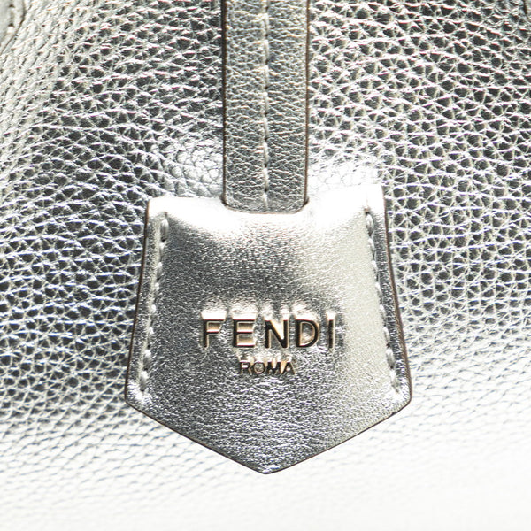 フェンディ オリガミ ミニ ORIGAMI ショルダーバッグ 8BS083 シルバー レザー レディース FENDI 【中古】