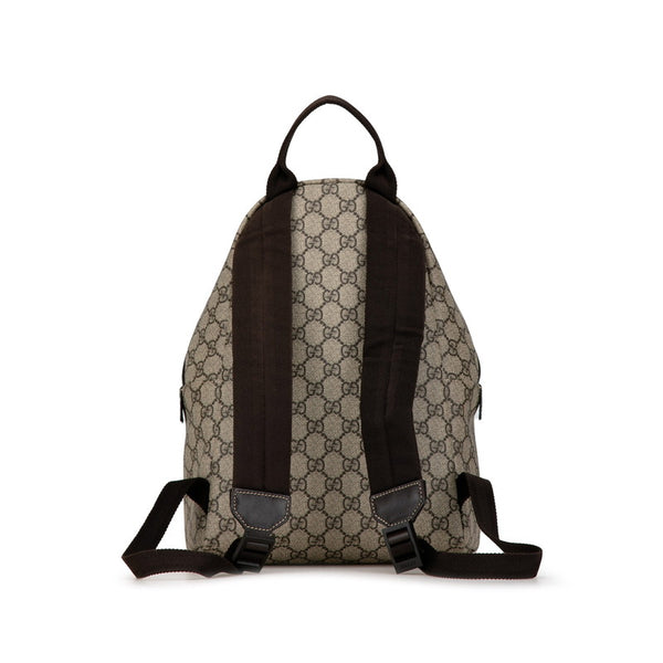 グッチ GGスプリーム チルドレンズ キッズライン リュック バックパック 271327 ベージュ ブラウン PVC レディース GUCCI 【中古】