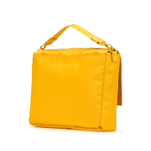 フェンディ バゲット 斜め掛け メッセンジャーバッグ ショルダーバッグ 7VA536 イエロー ナイロン レザー レディース FENDI 【中古】