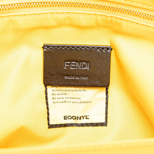 フェンディ バゲット 斜め掛け メッセンジャーバッグ ショルダーバッグ 7VA536 イエロー ナイロン レザー レディース FENDI 【中古】