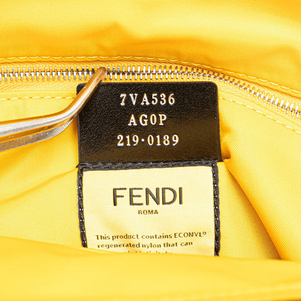 フェンディ バゲット 斜め掛け メッセンジャーバッグ ショルダーバッグ 7VA536 イエロー ナイロン レザー レディース FENDI 【中古】