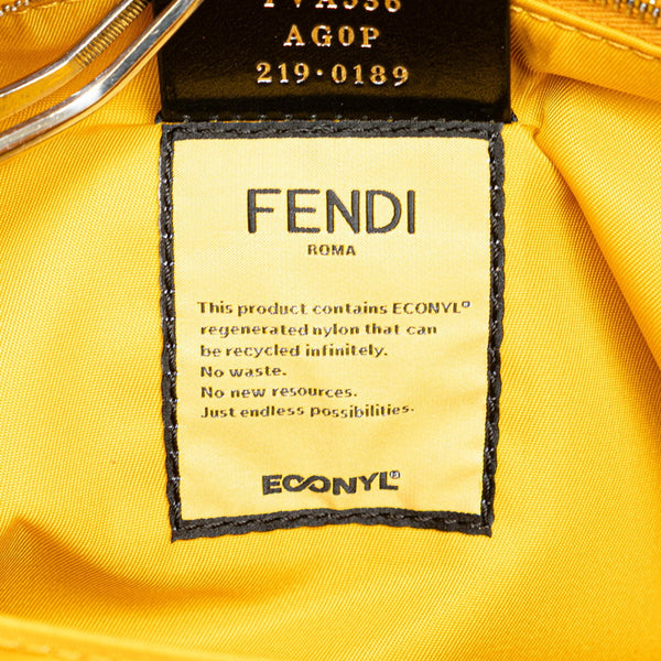 フェンディ バゲット 斜め掛け メッセンジャーバッグ ショルダーバッグ 7VA536 イエロー ナイロン レザー レディース FENDI 【中古】