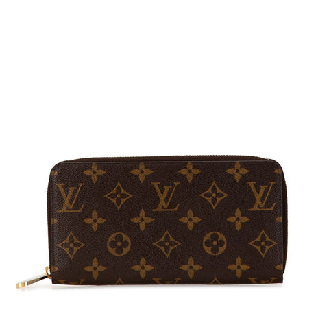 ルイ ヴィトン モノグラム ジッピーウォレット　 ラウンドファスナー 長財布 M60017 ブラウン PVC レディース LOUIS VUITTON 【中古】