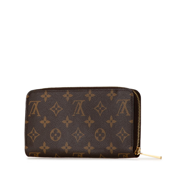 ルイ ヴィトン モノグラム ジッピーウォレット　 ラウンドファスナー 長財布 M60017 ブラウン PVC レディース LOUIS VUITTON 【中古】