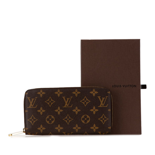 ルイ ヴィトン モノグラム ジッピーウォレット　 ラウンドファスナー 長財布 M60017 ブラウン PVC レディース LOUIS VUITTON 【中古】