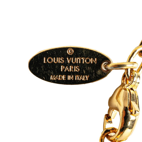 ルイ ヴィトン コリエ ギャンブル LVモチーフ ネックレス M65096 ゴールド パープル メッキ レディース LOUIS VUITTON 【中古】