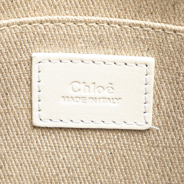 クロエ ウッディミニ ハンドバッグ ショルダーバッグ 2WAY ホワイト レザー レディース Chloe 【中古】