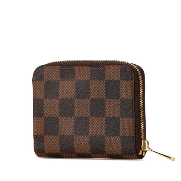 ルイ ヴィトン ダミエ ジッピー コインパース コインケース N63070 ブラウン PVC レザー レディース LOUIS VUITTON 【中古】