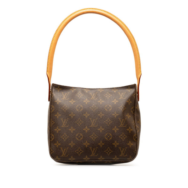 ルイ ヴィトン モノグラム ルーピングMM ショルダーバッグ ハンドバッグ M51146 ブラウン PVC レザー レディース LOUIS VUITTON 【中古】