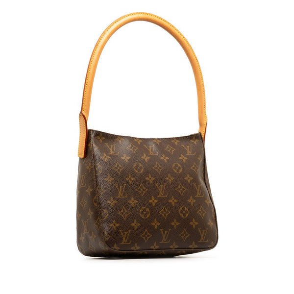 ルイ ヴィトン モノグラム ルーピングMM ショルダーバッグ ハンドバッグ M51146 ブラウン PVC レザー レディース LOUIS VUITTON 【中古】