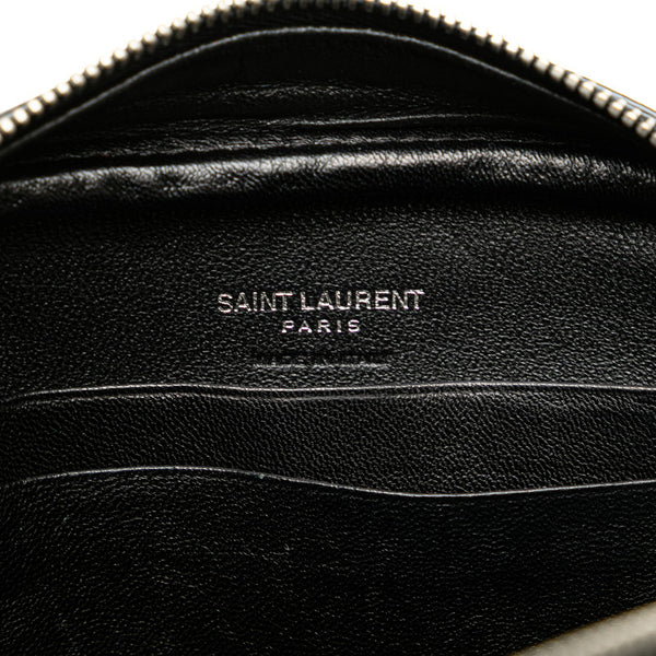 サンローラン YSLロゴ ブロガー タッセル 斜め掛け ショルダーバッグ 425317 ブラック レザー レディース SAINT LAURENT 【中古】