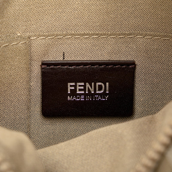 フェンディ ズッカ 斜め掛け ショルダーバッグ 7VA207 ベージュ オレンジ PVC レザー レディース FENDI 【中古】