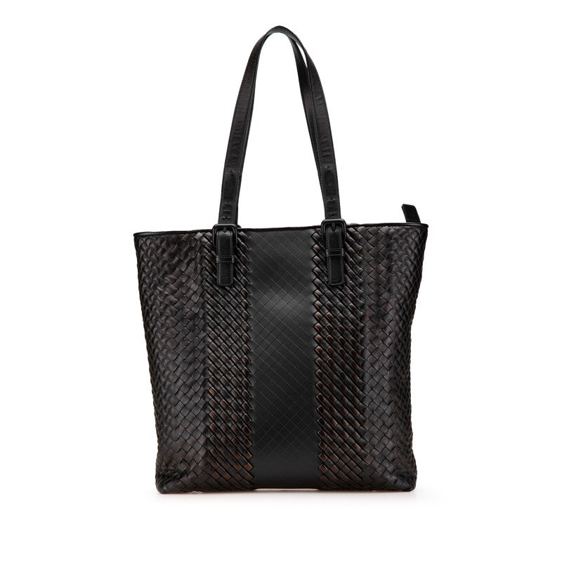 ボッテガヴェネタ イントレッチオ インペラトーレ トートバッグ ハンドバッグ ブラック レザー メンズ BOTTEGAVENETA 【中古】