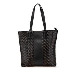 ボッテガヴェネタ イントレッチオ インペラトーレ トートバッグ ハンドバッグ ブラック レザー メンズ BOTTEGAVENETA 【中古】