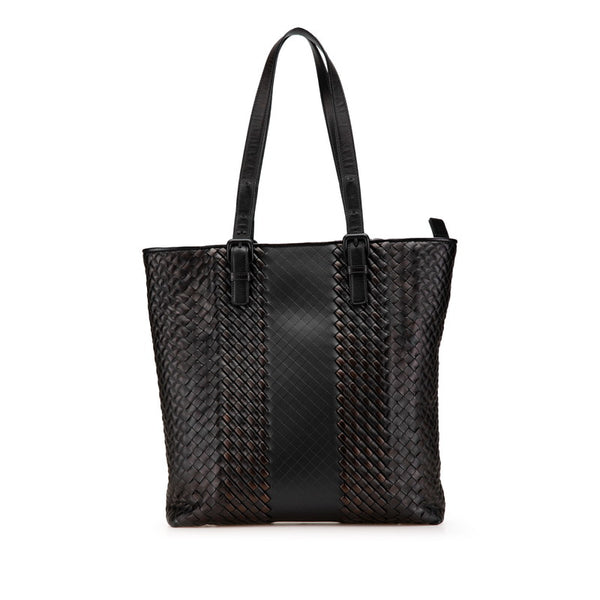 ボッテガヴェネタ イントレッチオ インペラトーレ トートバッグ ハンドバッグ ブラック レザー メンズ BOTTEGAVENETA 【中古】