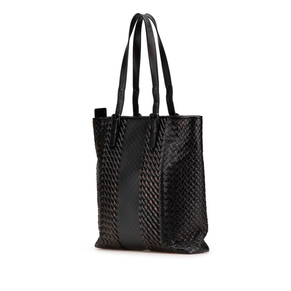 ボッテガヴェネタ イントレッチオ インペラトーレ トートバッグ ハンドバッグ ブラック レザー メンズ BOTTEGAVENETA 【中古】
