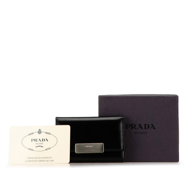 プラダ キーケース M222C ブラック レザー レディース PRADA 【中古】