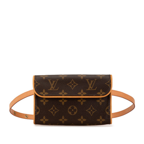 ルイ ヴィトン モノグラム ポシェット フロランティーヌ ウエストバッグ M51855 ブラウン PVC レザー レディース LOUIS VUITTON 【中古】