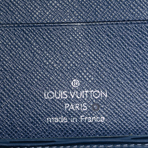 ルイ ヴィトン エピ ポルト ビエ コンパクト 二つ折り財布 M63555 トレドブルー レザー レディース LOUIS VUITTON 【中古】