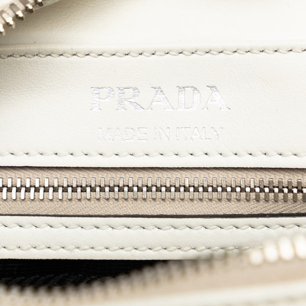 プラダ ヤシの木 斜め掛け ショルダーバッグ 1BH093 ホワイト マルチカラー レザー レディース PRADA 【中古】