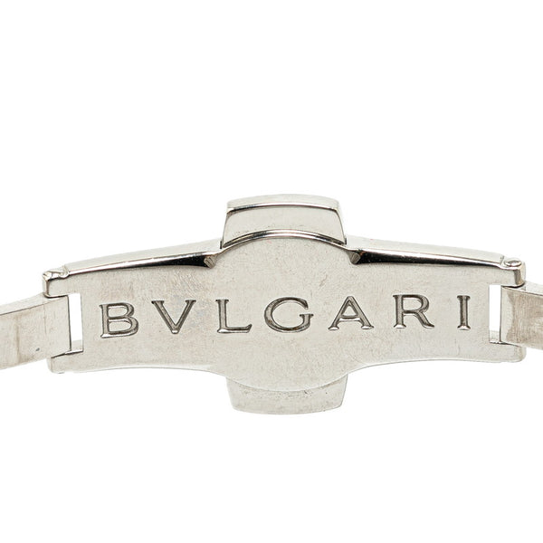 ブルガリ アショーマ サイドダイヤ 腕時計 AA26S クオーツ ブラック文字盤 ステンレススチール レディース BVLGARI 【中古】