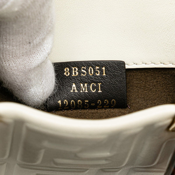 フェンディ サンシャイン ショッパー ハンドバッグ ショルダーバッグ 2WAY 8BS051 ホワイト ブラウン レザー レディース FENDI 【中古】