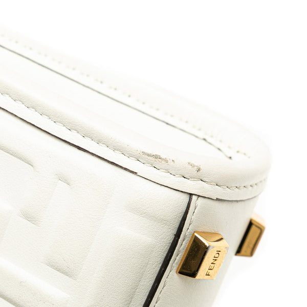 フェンディ サンシャイン ショッパー ハンドバッグ ショルダーバッグ 2WAY 8BS051 ホワイト ブラウン レザー レディース FENDI 【中古】