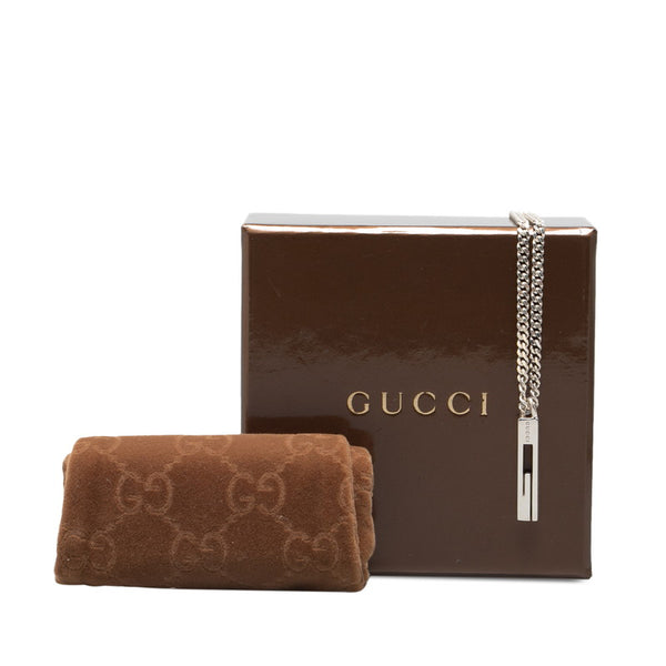 グッチ ロゴ Gプレート ネックレス SV925 シルバー レディース GUCCI 【中古】