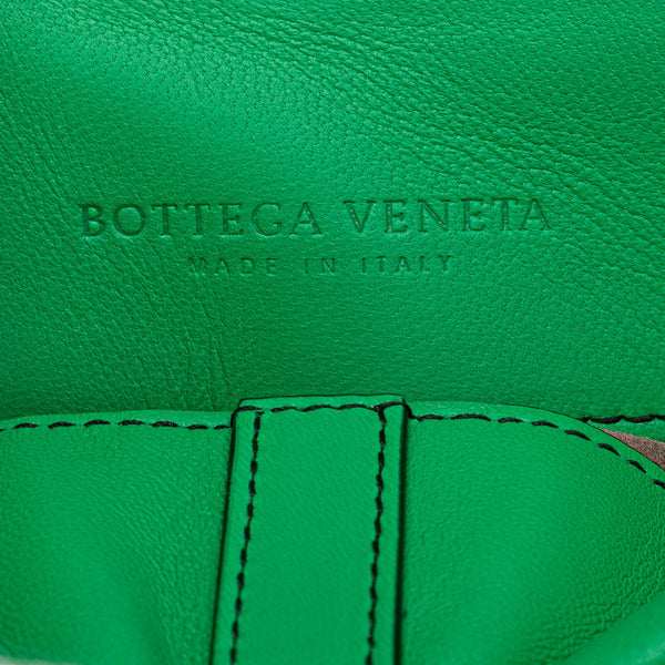 ボッテガヴェネタ イントレチャート チェーン ショルダーバッグ グリーン レザー レディース BOTTEGAVENETA 【中古】