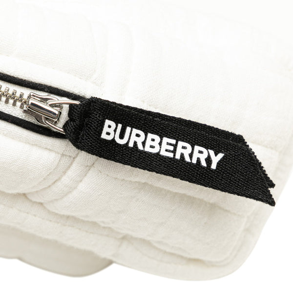 バーバリー ポーチ ホワイト コットン レディース BURBERRY 【中古】