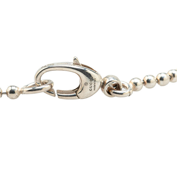 グッチ インターロッキングG ハートモチーフ ネックレス SV925 シルバー レディース GUCCI 【中古】