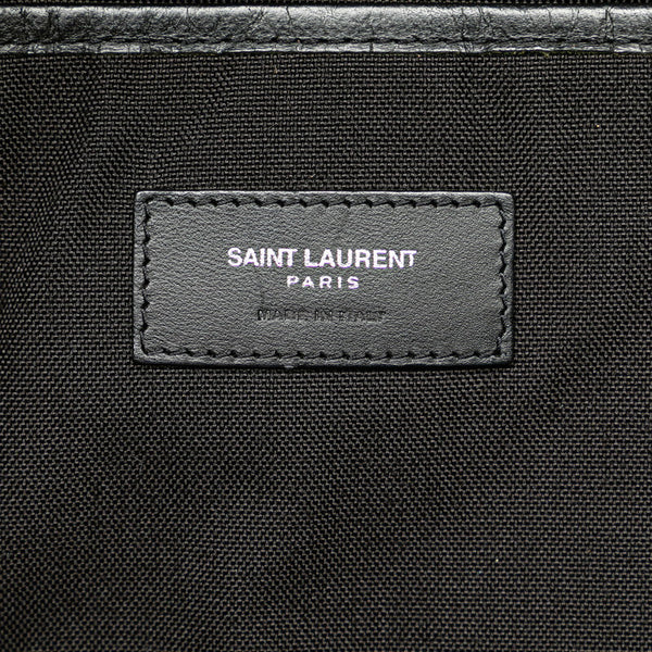 サンローラン リュック バックパック ブラック キャンバス レザー レディース SAINT LAURENT 【中古】