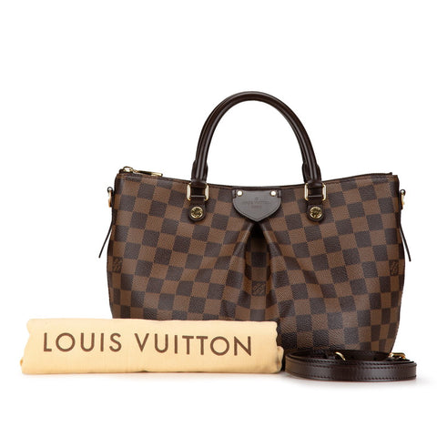 ルイ ヴィトン ダミエ シエナ PM ハンドバッグ ショルダーバッグ 2WAY N41545 ブラウン PVC レザー レディース LOUIS VUITTON 【中古】