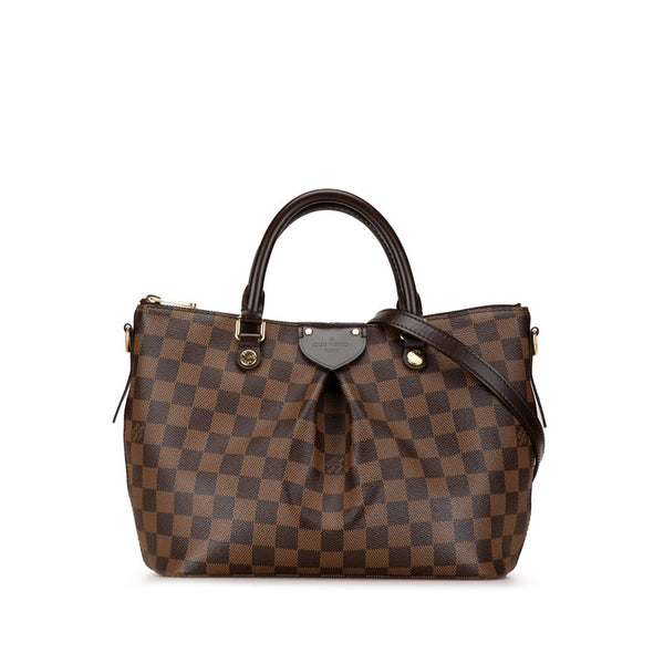 ルイ ヴィトン ダミエ シエナ PM ハンドバッグ ショルダーバッグ 2WAY N41545 ブラウン PVC レザー レディース LOUIS VUITTON 【中古】