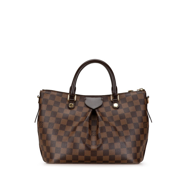 ルイ ヴィトン ダミエ シエナ PM ハンドバッグ ショルダーバッグ 2WAY N41545 ブラウン PVC レザー レディース LOUIS VUITTON 【中古】