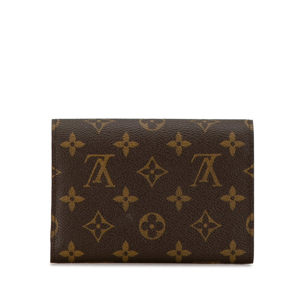 ルイ ヴィトン モノグラム ポルトフォイユ アレクサンドラ 二つ折り財布 M60047 ブラウン PVC レザー レディース LOUIS VUITTON 【中古】