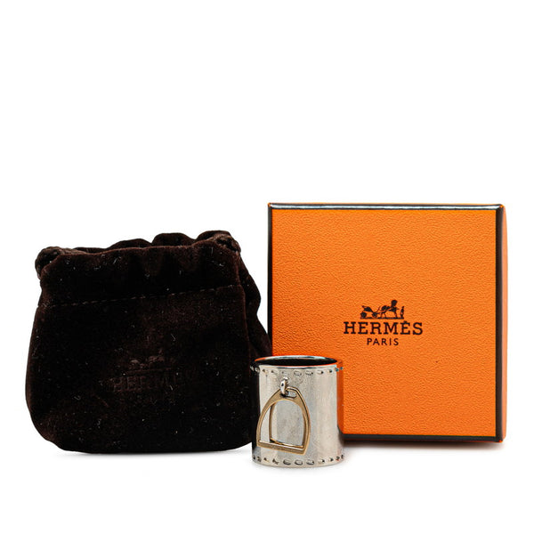 エルメス エトリエ 筒 スカーフリング シルバー メタル レディース HERMES 【中古】