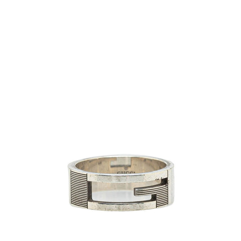 グッチ ブランデッドG リング 指輪 #24 SV925 シルバー メンズ GUCCI 【中古】
