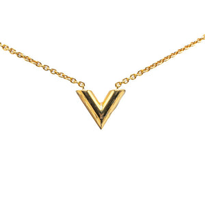 ルイ ヴィトン エッセンシャルV ネックレス M61083 ゴールド メッキ レディース LOUIS VUITTON 【中古】