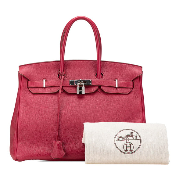 エルメス バーキン35 ハンドバッグ ローズ系 トゴ レディース HERMES 【中古】