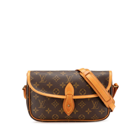 ルイ ヴィトン モノグラム ジベシエールPM 斜め掛け ショルダーバッグ M42248 ブラウン PVC レザー レディース LOUIS VUITTON 【中古】