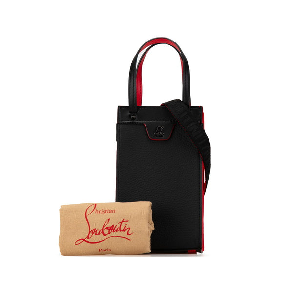 クリスチャンルブタン ミニ ハンドバッグ ショルダーバッグ 2WAY ブラック レッド レザー レディース Christian Louboutin 【中古】