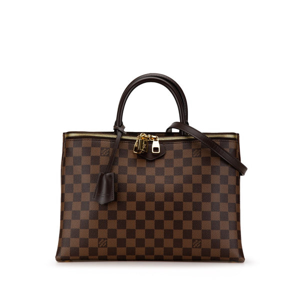 ルイ ヴィトン ダミエ ブロンプトン ハンドバッグ ショルダーバッグ 2WAY N41582 ブラウン PVC レザー レディース LOUIS VUITTON 【中古】