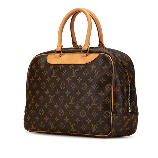 ルイ ヴィトン モノグラム ドーヴィル ハンドバッグ M47270 ブラウン PVC レザー レディース LOUIS VUITTON 【中古】