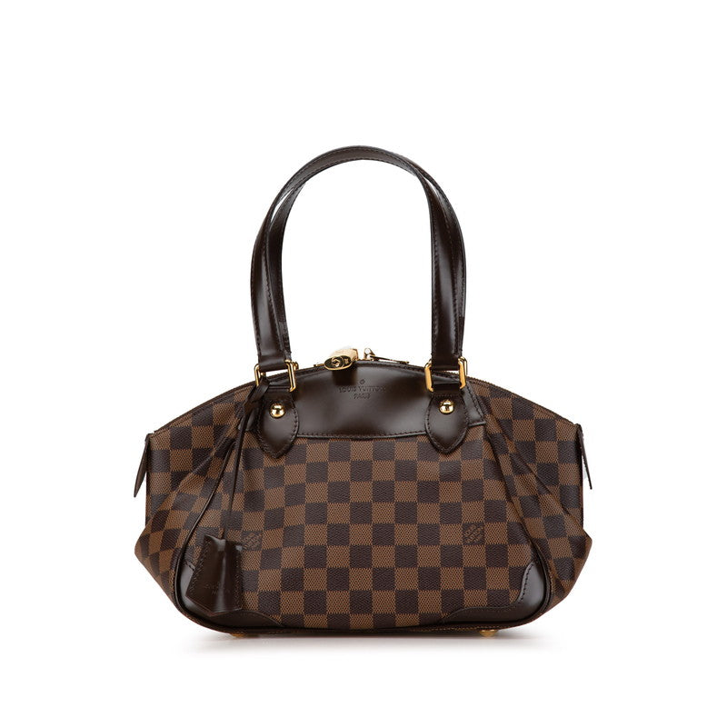 ルイ ヴィトン ダミエ ヴェローナPM ハンドバッグ N41117 ブラウン PVC レザー レディース LOUIS VUITTON 【中古】