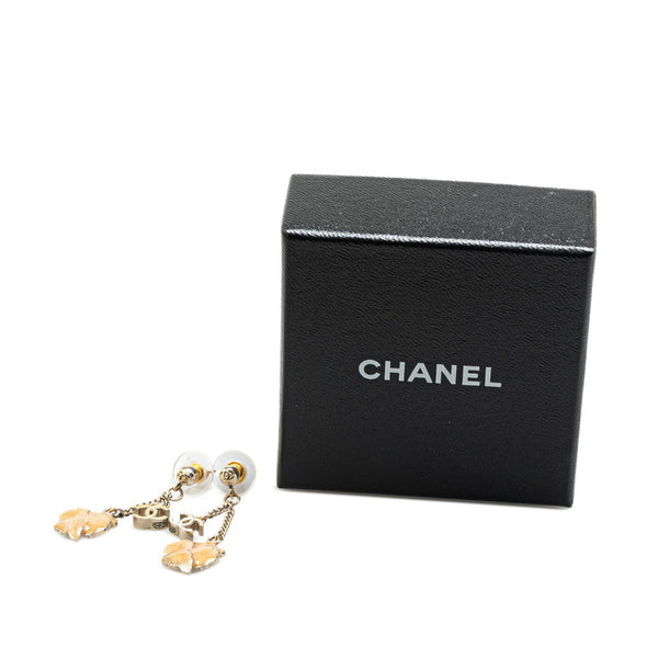 シャネル ココマーク カメリア フラワー ピアス ゴールド メッキ レディース CHANEL 【中古】