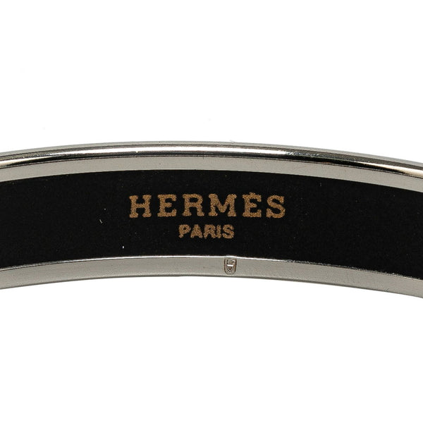 エルメス エマイユPM 七宝焼き バングル エメラルドグリーン シルバー メタル レディース HERMES 【中古】